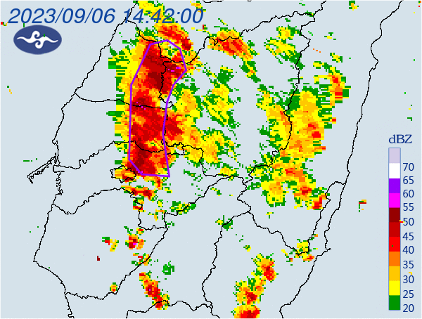 中台灣5縣市大雷雨狂炸 持續時間至16時15分
