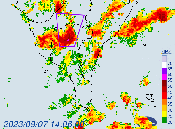 高屏19地區大雷雨狂炸 持續時間至15時45分