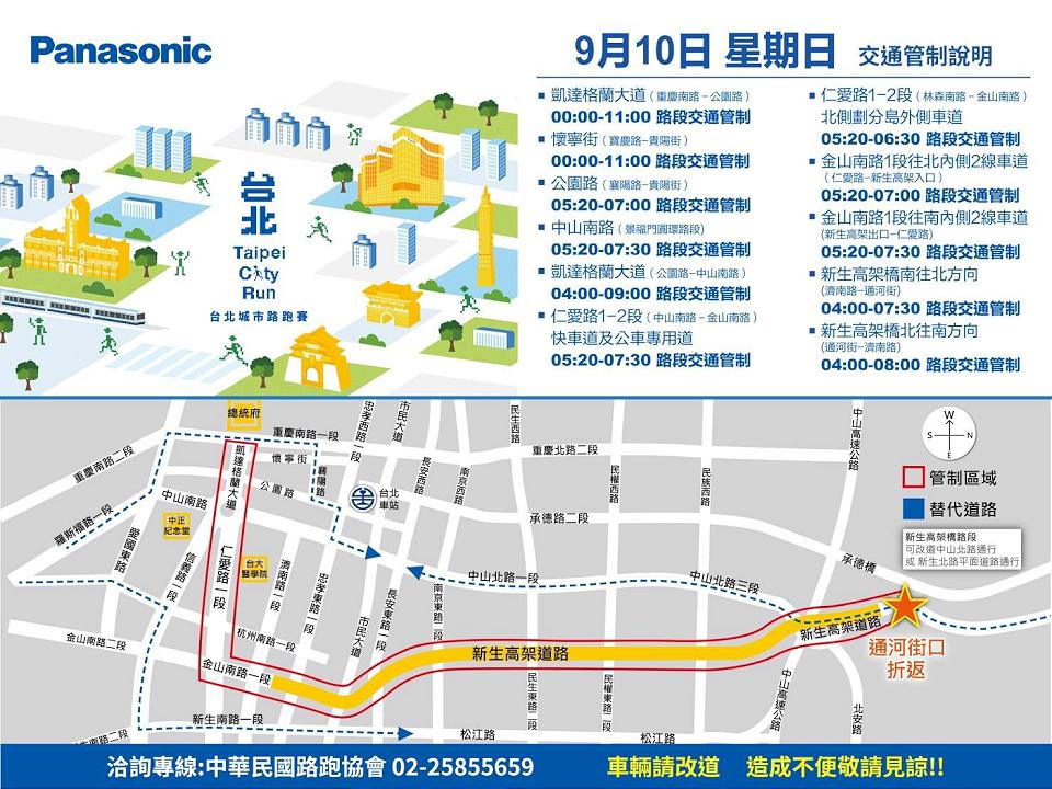 2023Panasonic台北城路跑 週日交管看過來