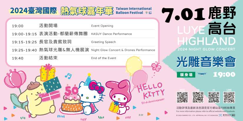 2024 臺灣國際熱氣球嘉年華!7/1暖身場照亮東台灣 熱氣球光雕feat.無人機 搶先亮相