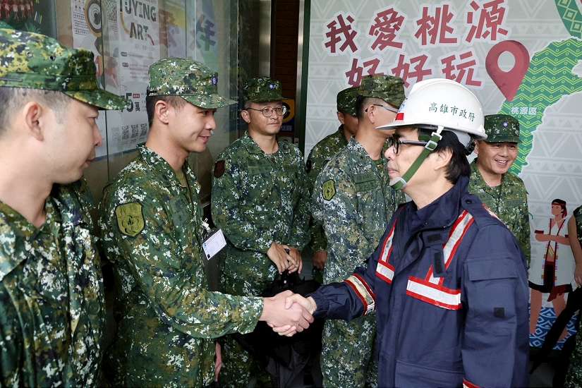 凱米颱風來襲 陳其邁挺進山區關心居民 視察物資整備及預防性撤離情況