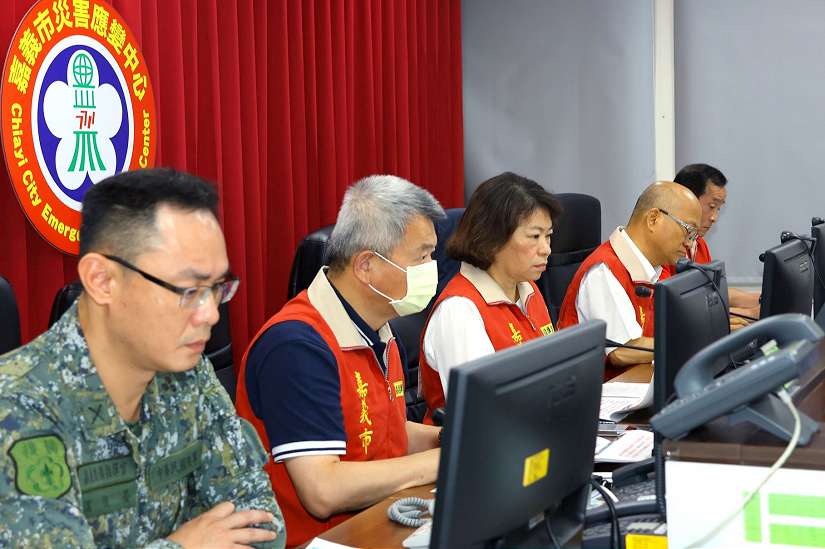 嘉義市災害應變中心一級開設 黃敏惠市長:嚴陣以待 維護市民安全